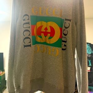 Gray crewneck Gucci sweater size medium